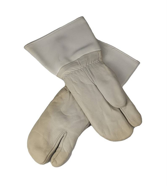 East German Regler white leather gloves Used Military Surplus