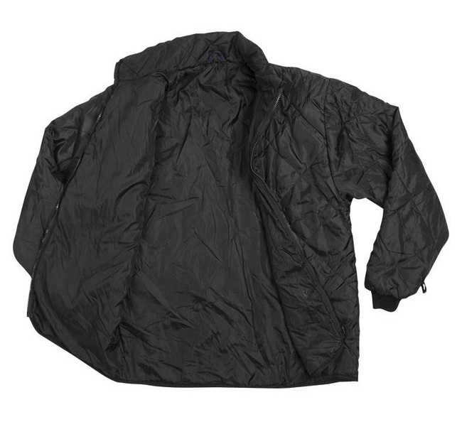 QUILTED JACKET BLACK GERMAN MILITARY SURPLUS USED Military