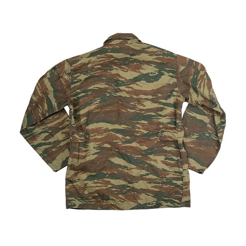 BDU FIELD JACKET GREEK LIZARD CAMOUFLAGE MILITARY SURPLUS USED