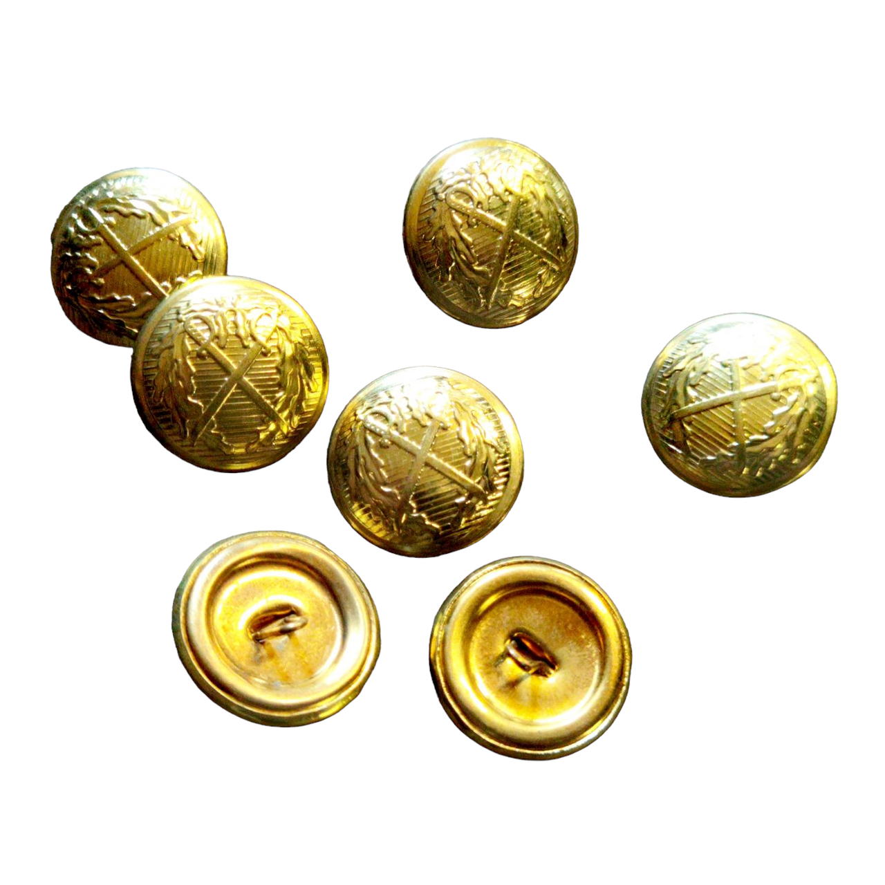 Golden metal buttons 1,4 cm SURPLUS MILITARY ROMANIAN ARMY