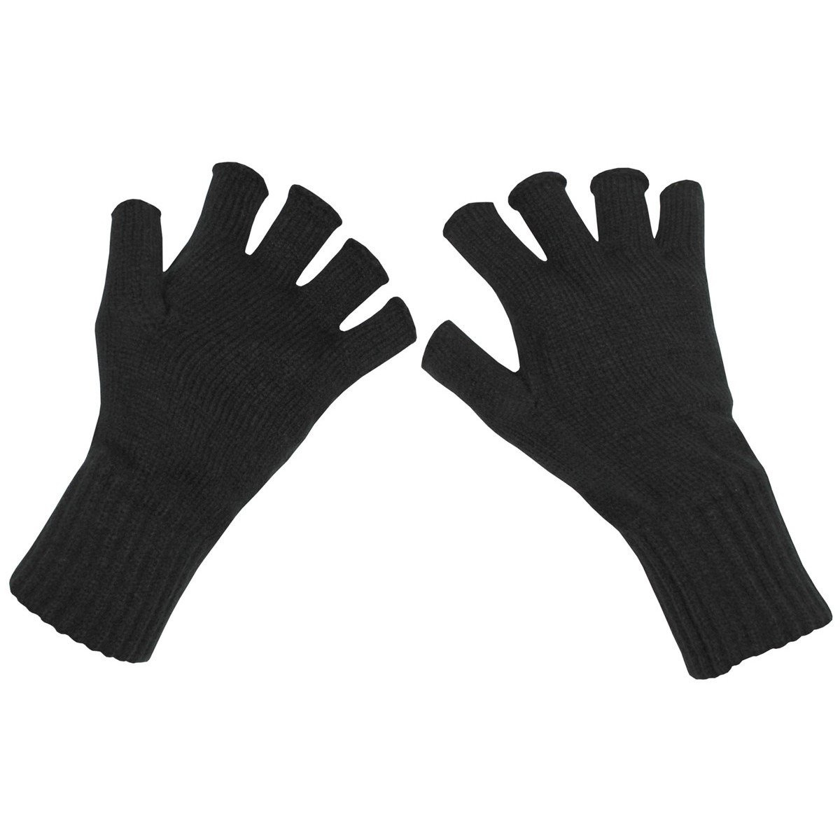 Knitted gloves, black, without fingers Apparel \ Gloves & Mittens \ Gloves militarysurplus.eu