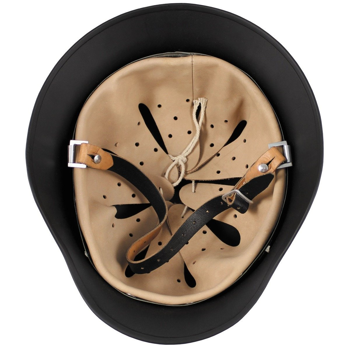 Steel Helmet, WW II, black, leather lining Black Military Surplus