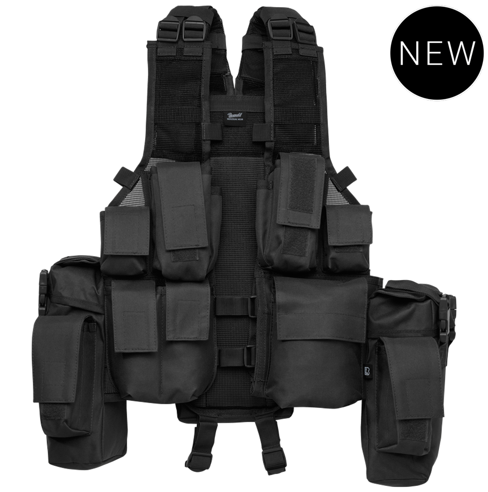 TACTICAL VEST BLACK BRANDIT Black Military Tactical \ Tactical