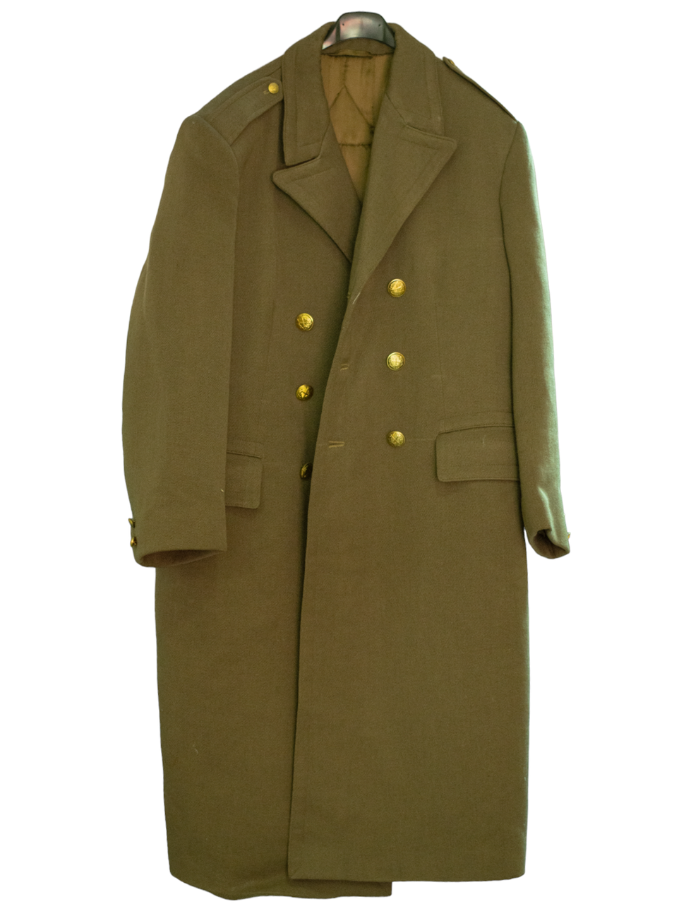 WOOL COAT ROMANIAN MILITARY SURPLUS OLIVE LIKE NEW Military
