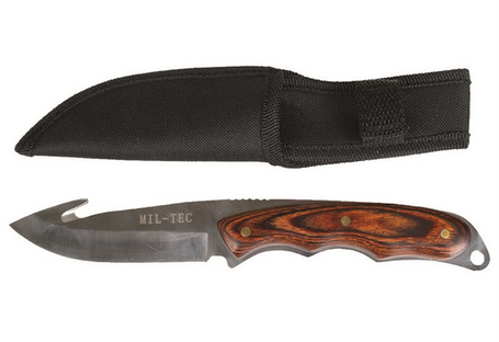  Car Knife W.wooden Handle & Nylon Sheath 