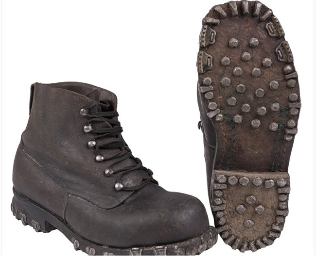 AUTHENTIC, VINTAGE SWISS NAILED BOOTS: ORIGINAL VINTAGE BOOTS FROM 1940s - 1950s 