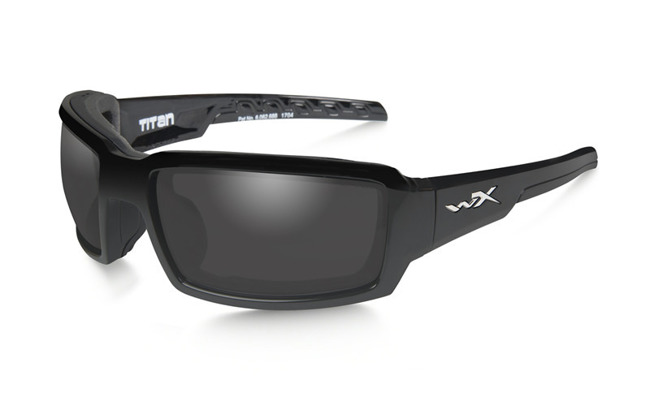 Glasses - Wileyx - TITAN Polarized Smoke Grey Gloss Black Frame