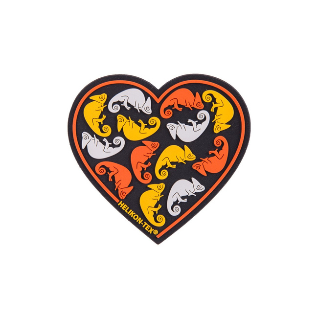 "HEART" PATCH - PVC - BLACK