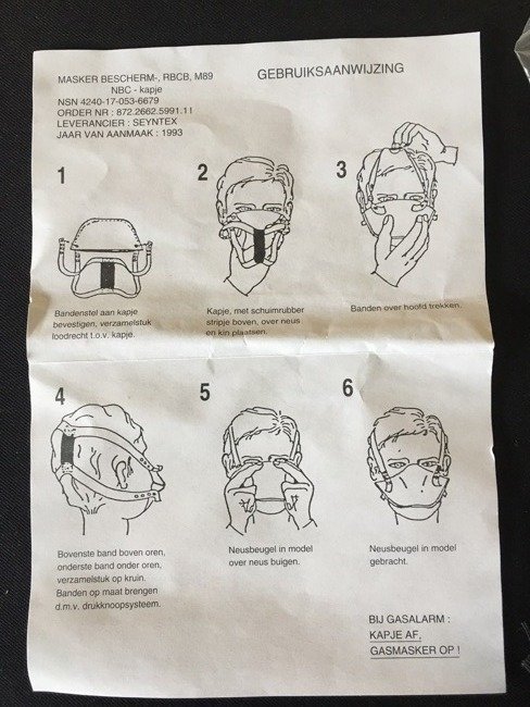 Protective Face Mask M85 NBC 1993 Seyntex Original New - Dutch Army surplus
