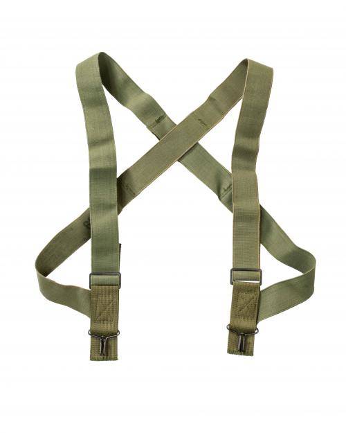 SUSPENDERS M-1950 - MILITARY SURPLUS FROM THE US ARMY - OD - LIKE NEW