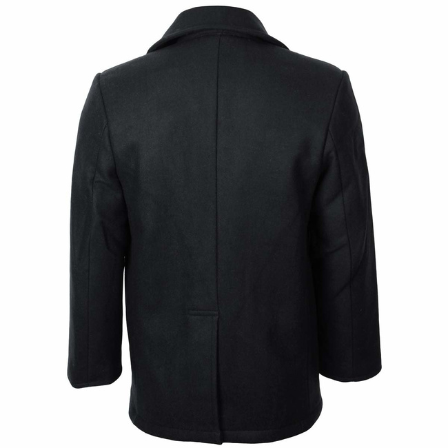 US BLACK NAVY WOOL PEACOAT BLACK BUTTONS