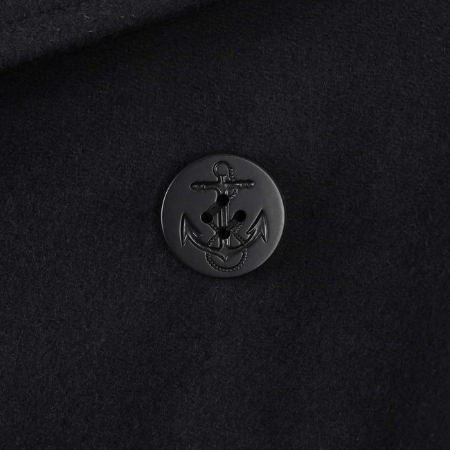 US BLACK NAVY WOOL PEACOAT BLACK BUTTONS