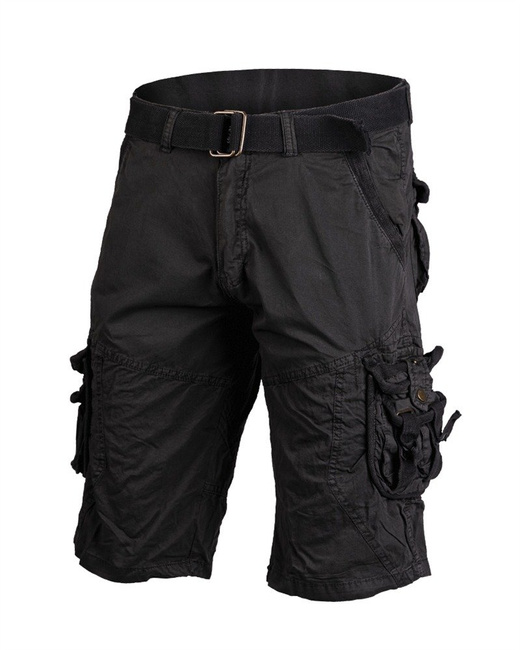 VINTAGE SURVIVAL SHORTS - PREWASHED - Mil-Tec® - BLACK