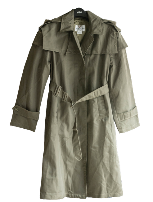 WATERPROOF TRENCH COAT - ROMANIAN ARMY MILITARY SURPLUS - LIKE NEW - OLIVE