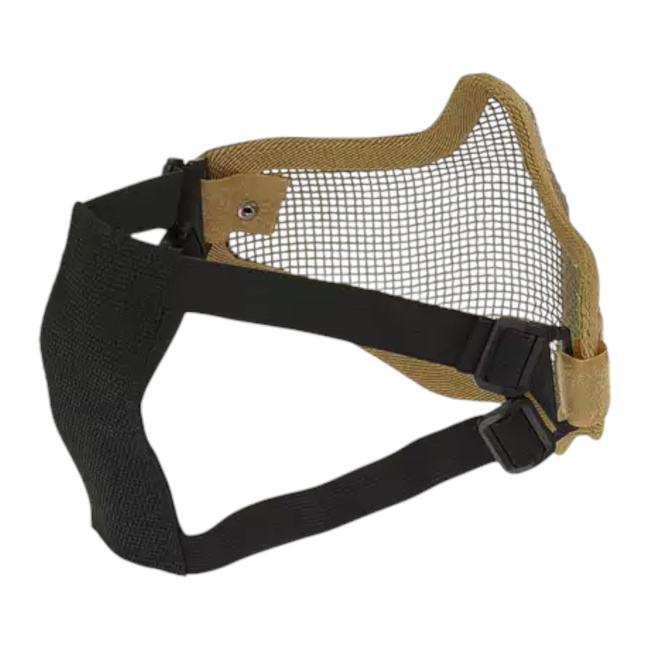 STEEL PROTECTIVE HALF-FACE MASK V.1 - BLACK/SKULL - WOSPORT