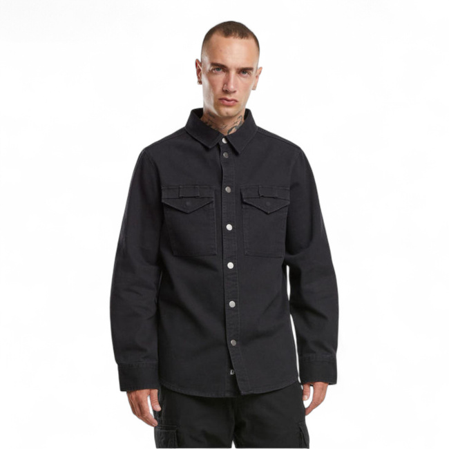 Férfi vastag Twill ing - Fekete - Brandit