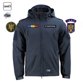 SOFTSHELL BÉLELT TÉLIKABÁT - M-TAC - TENGERÉSZKÉK - JELVÉNYEKKEL - ISGU/DSU TŰZOLTÓSÁG