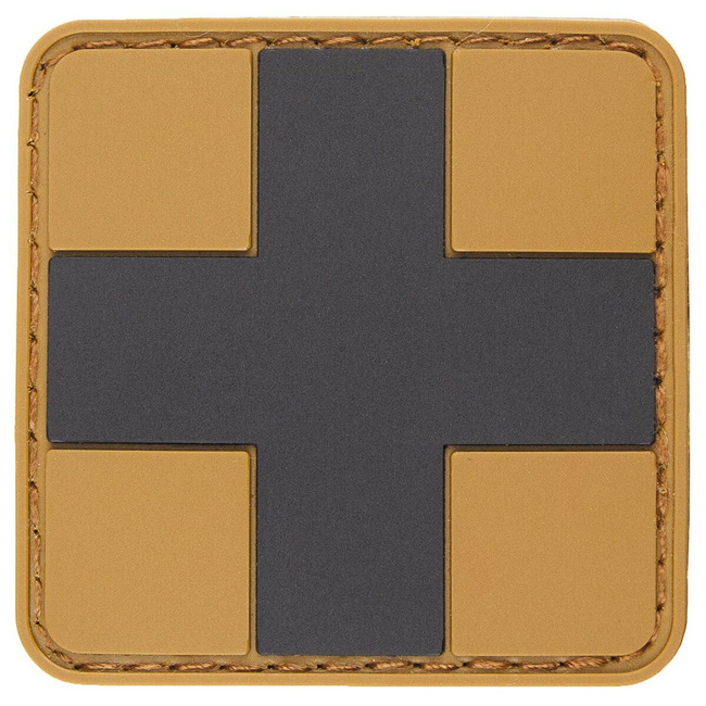 3D ''ELSŐSEGÉLY'' EMBLÉMA PATCH - COYOTE / FEKETE - MFH