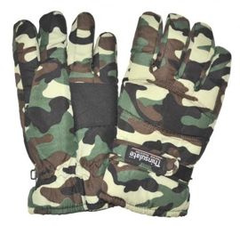 KESZTYŰ WOODLAND CAMO ´THINSULATE´ FINGER W/O KNIT CUFFS