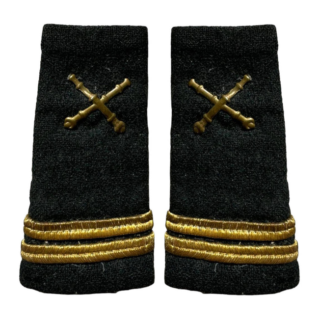 OFFICER RANKS, MAPN - LIEUTENANT WITH SIGN OF ARMS, BLACK CITY - MILITARY SURPLUS ROMANIAN ARMY - USED