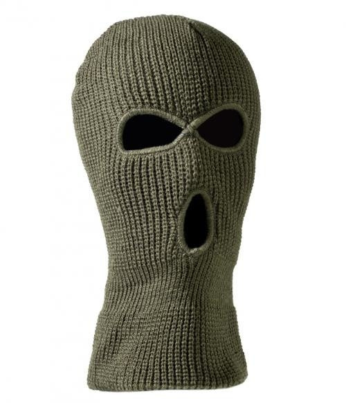 Maszk - BALACLAVA ACRYLIC 3-HOLE OLIV
