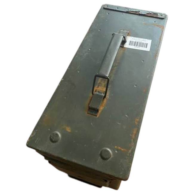 FÉM LŐSZERES DOBOZ - KATONAI FELESLEG AZ OLASZ HADSEREGTŐL - HASZNÁLT