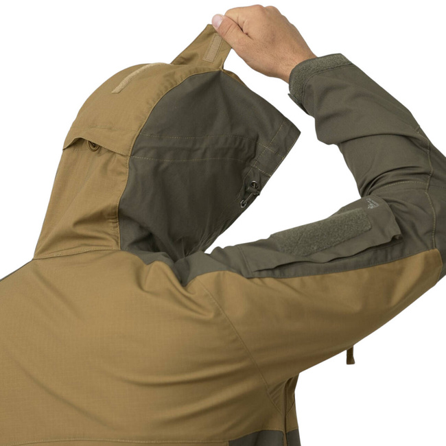 Unisex Tracer Anorak Jacket - Polycotton Stretch Ripstop - Black - Helikon Tex