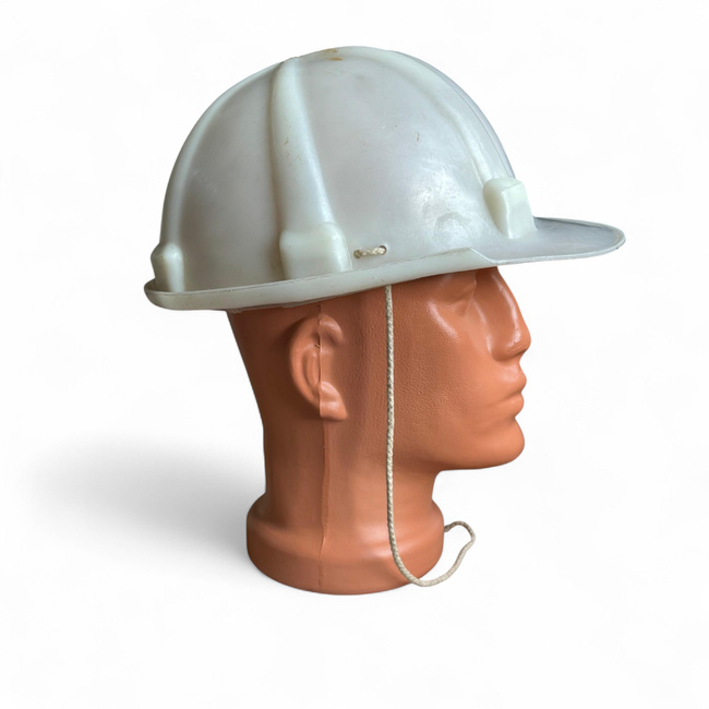 Protective Helmet with Adjustment and Ventilation System - Military Surplus Romanian Army - White - In Good Condition