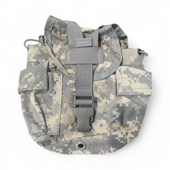 Molle pouch for water bottle - US Army military surplus - ACU camouflage - Used