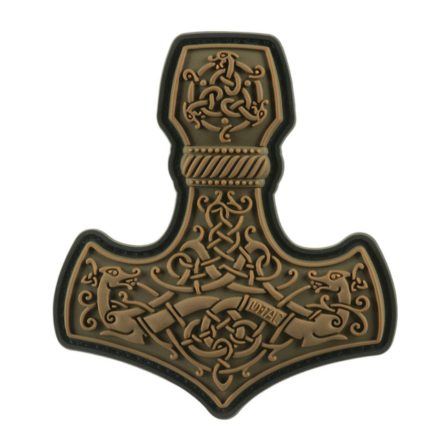 PVC JELVÉNY 3D MJÖLNIR - COYOTE - NAGY - M-TAC