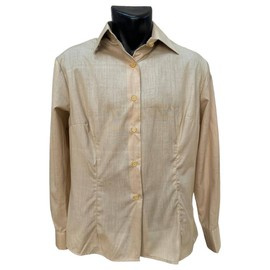 LONG-SLEEVED SHIRT - ROMANIAN ARMY MILITARY SURPLUS - KHAKI - IN GOOD CONDITION