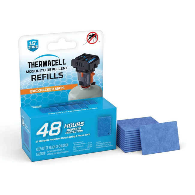 SZÚNYOGRIASZTÓ KÉSZÜLÉK ÚJRATÖLTŐ KÉSZLET - M-48 MATS-ONLY THERMACELL BACKPACKER - 48 ÓRA - 12 DARAB RIASZTÓTABLETTA - THERMACELL