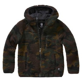 Teddyfleece kabát kapucnival gyerekeknek - woodland - Brandit
