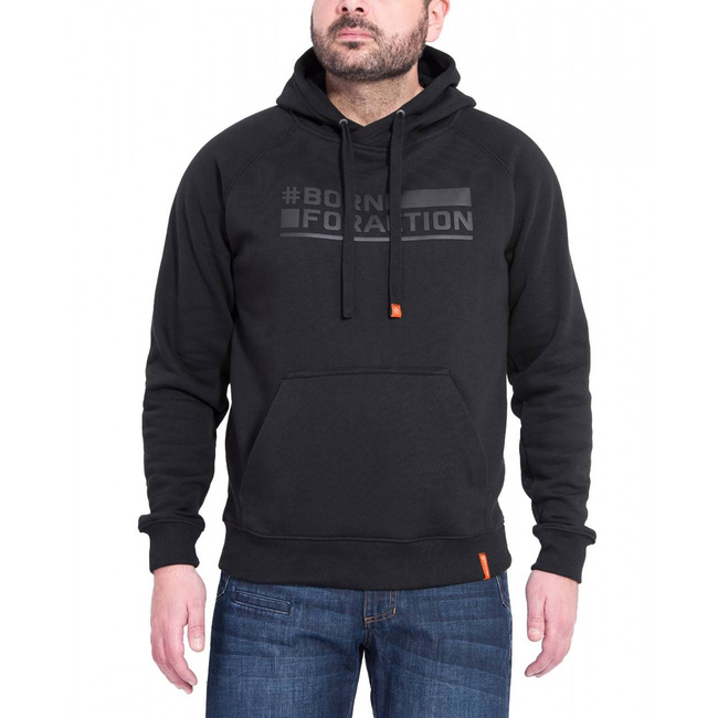 SWEATER WITH HOOD - "PHAETON - BORN FOR ACTION" - PENTAGON® - BLACK