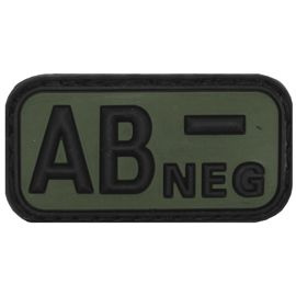 3D VELCRO PATCH - 5 x 2.5 CM - MFH® - FEKETE/OD ZÖLD - VÉRCSOPORT "AB NEG"