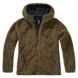 Női Teddyfleece kabát kapucnival - olívazöld - Brandit