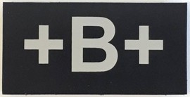 INFRA RED BLOOD TYPE PATCH POS B