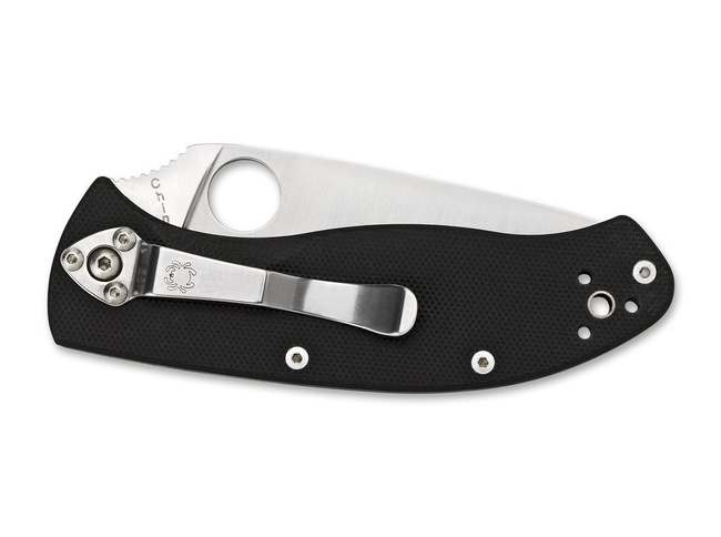 TENACIOUS SATIN SERRATED POCKET KNIFE - SPYDERCO