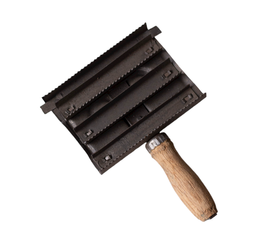 Metal horse brush wooden handle - Romanian army surplus - Like new