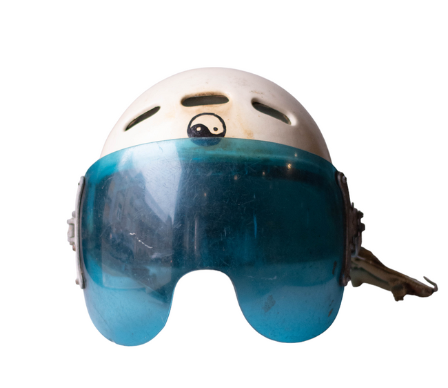 ORIGINAL AIR FORCE FLYING HELMET WITHOUT OXYGEN MASK - ROMANIAN MILITARY SURPLUS - USED