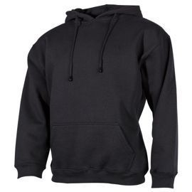 Hooded Sweatshirt, "PC", Black