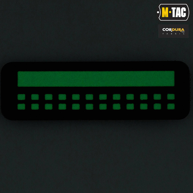 ZÁSZLÓ JELVÉNY (mini téglalap) - 25 x 80 mm - LASER CUT - FEKETE/GID - M-TAC