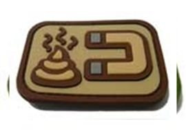 Tapasz, embléma - SHITMAGNET - Tan