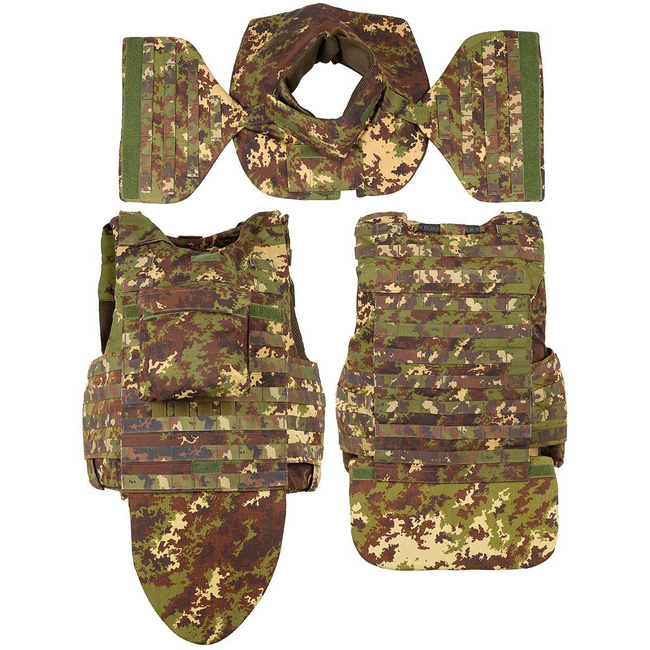 PROTECTIVE VEST NC4-09 - ITALIAN MILITARY SURPLUS - VEGETATO - USED