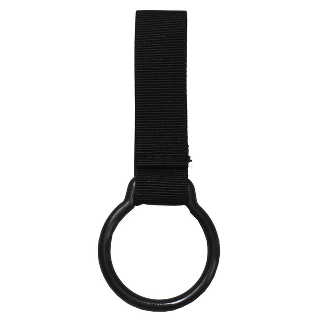 Flashlight Holder, black, w/loop, nylon clip