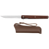 SLIM FOLDING KNIFE WITH WOODEN HANDLE AND SHEATH - FOX OUTDOOR