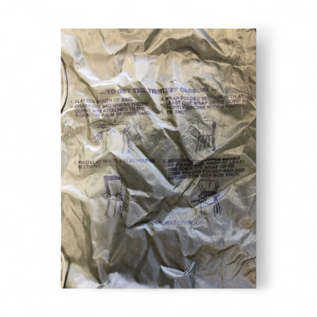 Vízálló ruhazsák - 40 cm x 76 cm - Amerikai hadsereg katonai felesleg - OD zöld - Használt