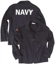 Német Deck kabát, NAVY felirattal, sötétkék