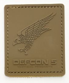 Tapasz, embléma - DEFCON 5 LOGO - Coyote Tan