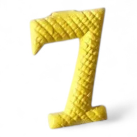 Fém Szám - 7 - Sarga - Magyar Hadsereg Katonai Surplus - Mint új